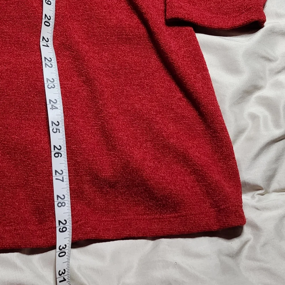 Jaclyn Smith Women's Red Sequin Off the Shoulder Long-Sleeve Sweater Size 2X E24 - Picture 5 of 5